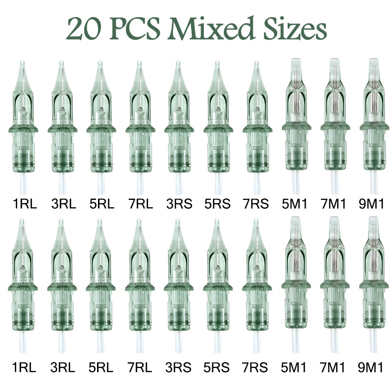 옥 바늘 한 문신 바늘 20 혼합