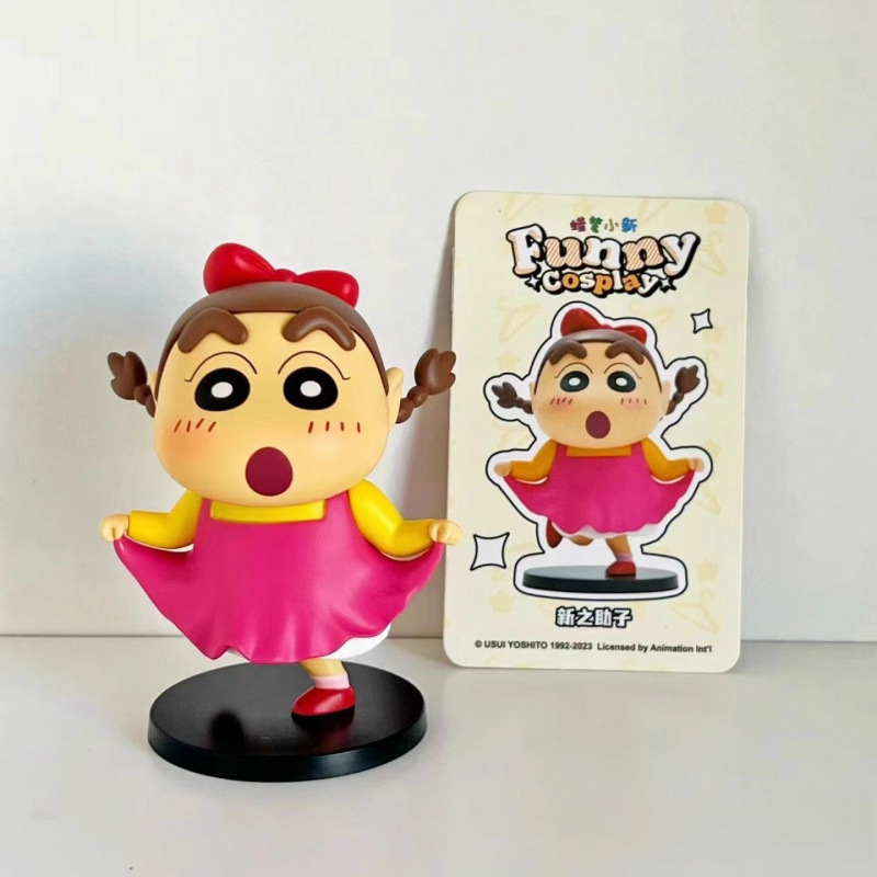 Figura sorpresa de Crayon Shin-chan serie Cos, muñeco coleccionable divertido de edición limitada, regalo de cumpleaños original