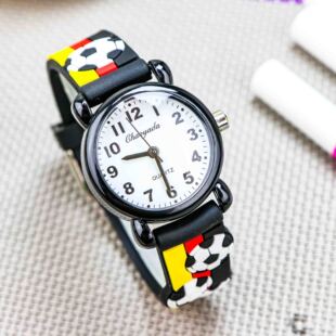 Cute Football Outdoor Sports Little Boy Watch Kindergarten Baby Watch Time Quartz Waterproof Electronic Watch