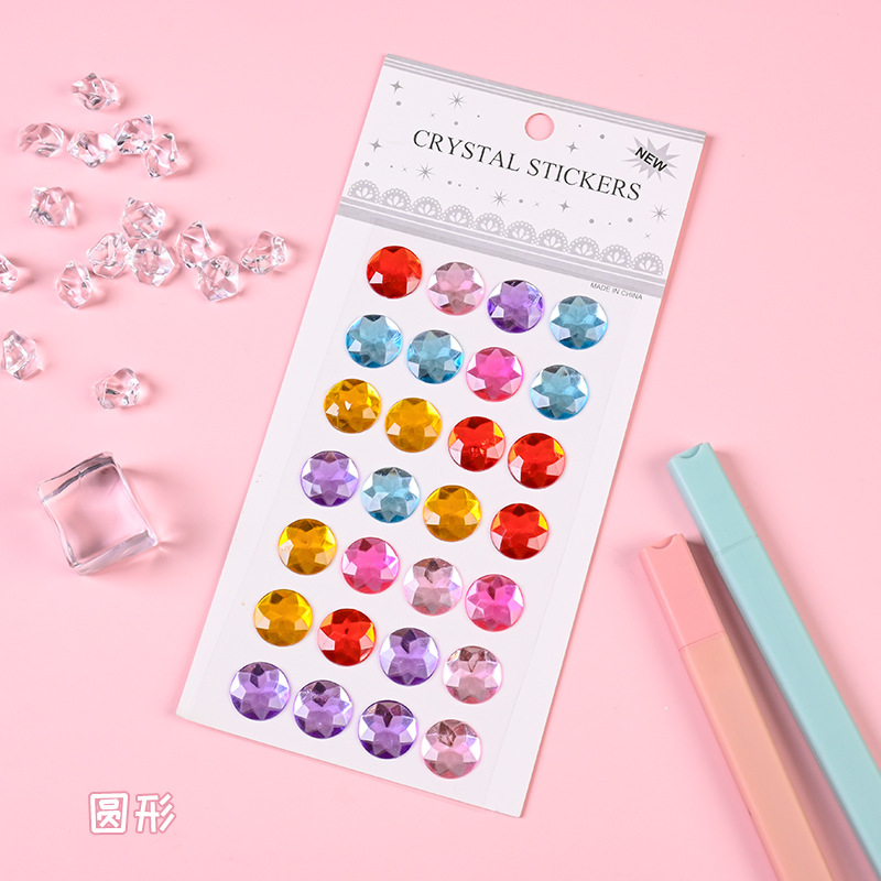 Pegatinas de gemas para niños Pegatinas de dibujos animados de diamantes de cristal para niñas Pegatinas de recompensa de princesa brillante Pegatinas de vestir