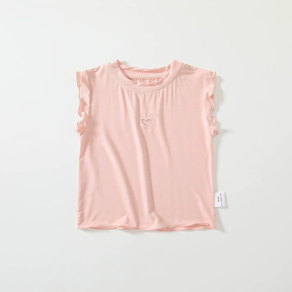92086 Pink [Soft Mesh Hollow Love Vest]