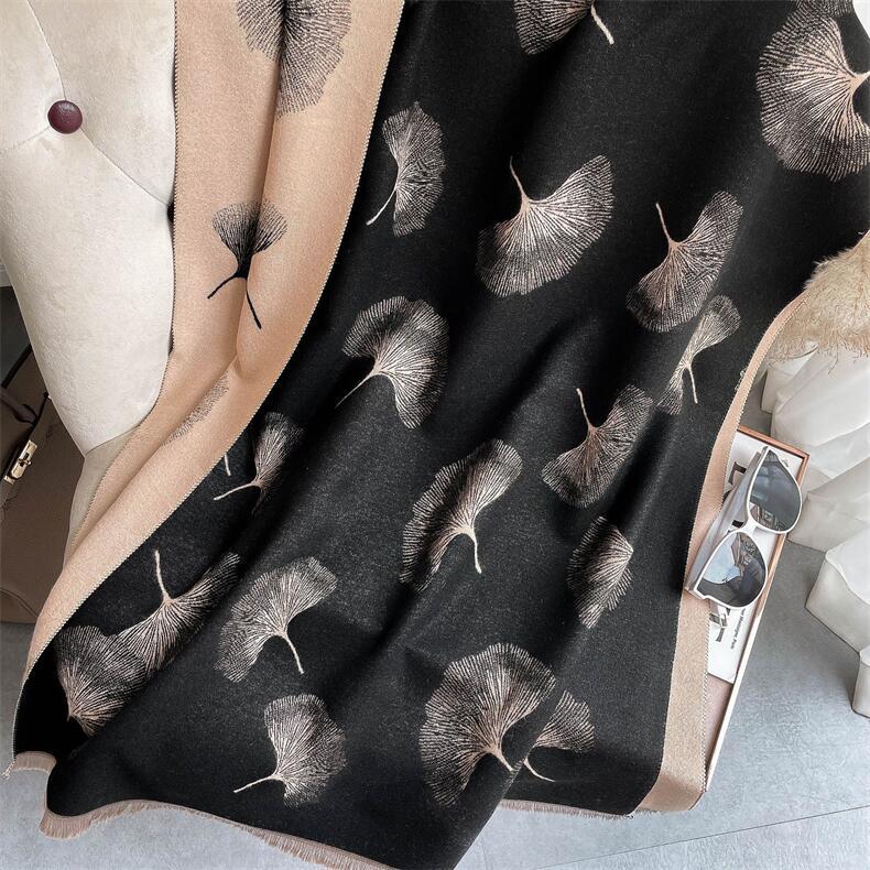 380g Weight Scarf Classification Holiday, Daily Occasion Imitation cashmere, Polyester Material Color Block Pattern Winter Season Women's Gender Sweet Style Women's Sweet Color Block Imitation Cashmere Polyester Scarf 6