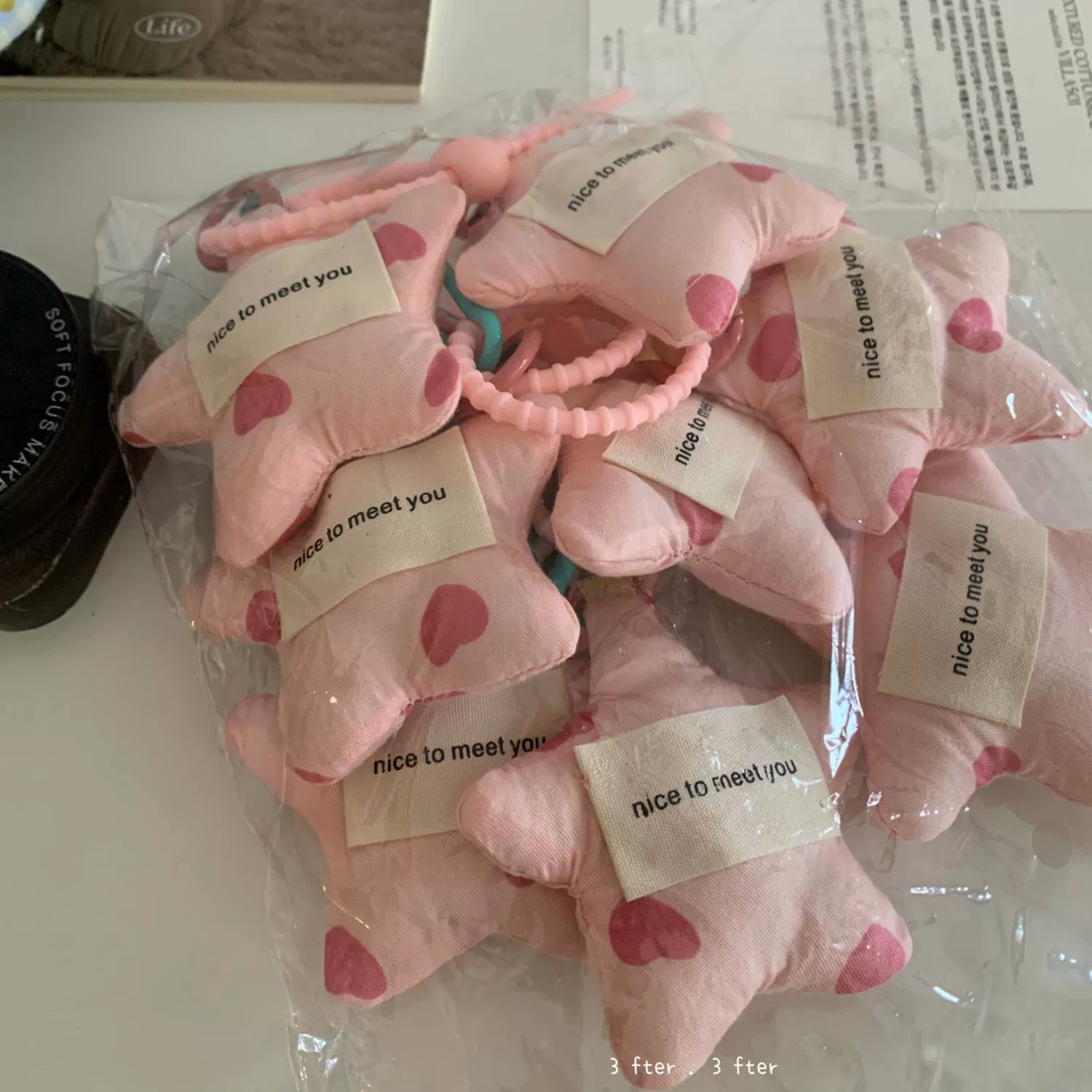 Готовьтесь к удаче в виде цветения персика! 300 милых розовых подвесок в форме сердца, брелоков, сумок, маленьких кукольных подвесок, хлопчатобумажной ткани