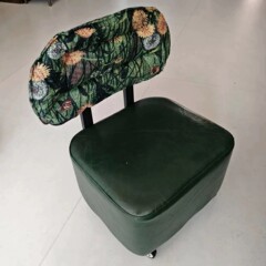 凳子家用客厅矮凳旋转可移动换鞋凳靠背椅子实木溜溜凳万向轮板凳