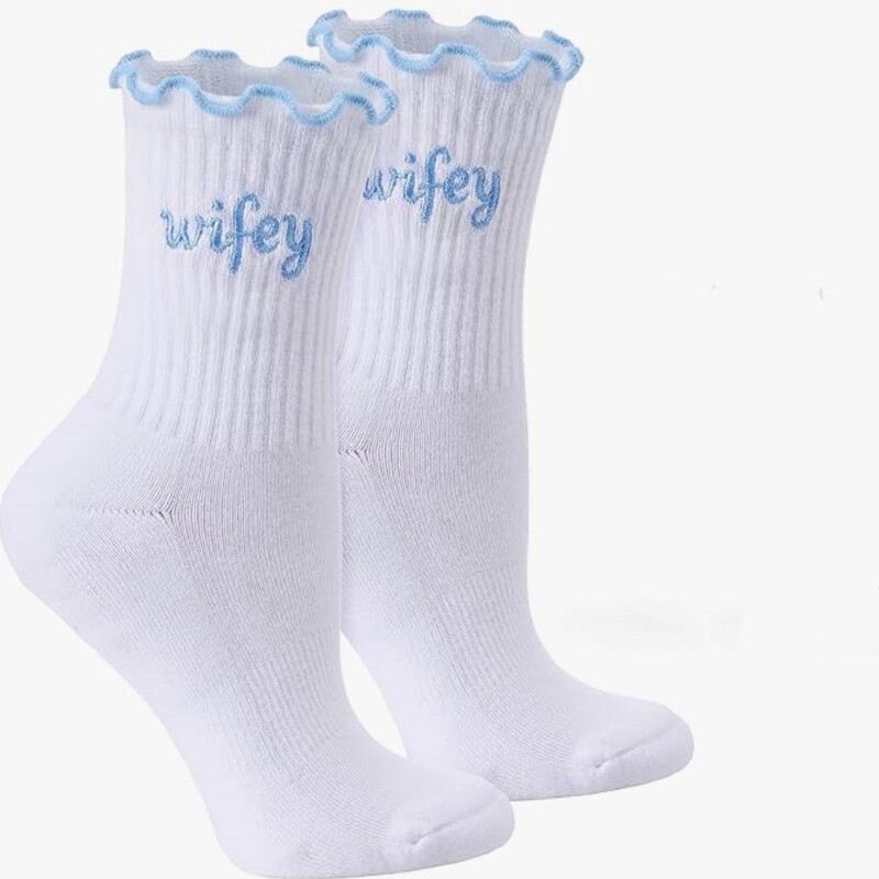Cross-Border Aliexpress Amazon New Model Bride Casual Cotton Socks with Ruffled Edges Bridal Long Cotton Wedding Socks Cross-Border Aliexpress Amazon New Model Bride Casual Cotton Socks with Ruffled Edges Bridal Long Cotton Wedding Socks
