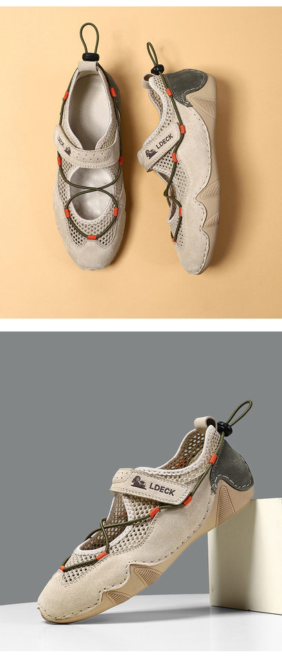 Giày thể thao unisex cỡ lớn, giày sneaker lưới thoáng khí mùa hè, đế bằng — 5816 Xanh cát, 5816 màu cát chi tiết 25