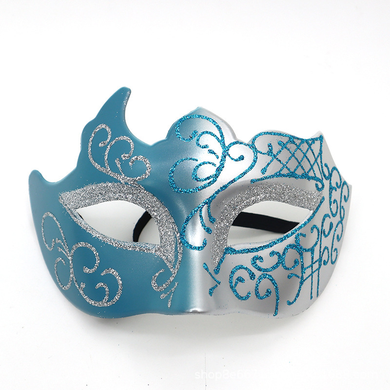 Carnaval transfronterizo lateral mariposa máscara de mitad de cara veneciana de alta calidad fiesta de baile pintada máscara de pareja para hombres