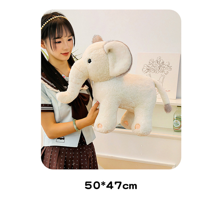 Cute Elephant Plush Pillow Cross-Border Plush Toy Comfort Pillow Sleeping Companion Doll Baby Sleeping Pillow Wholesale
