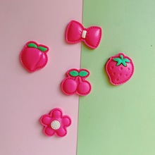 树脂配件批发diy发饰发夹手工材料奶油胶手机壳贴片玫红桃子草莓