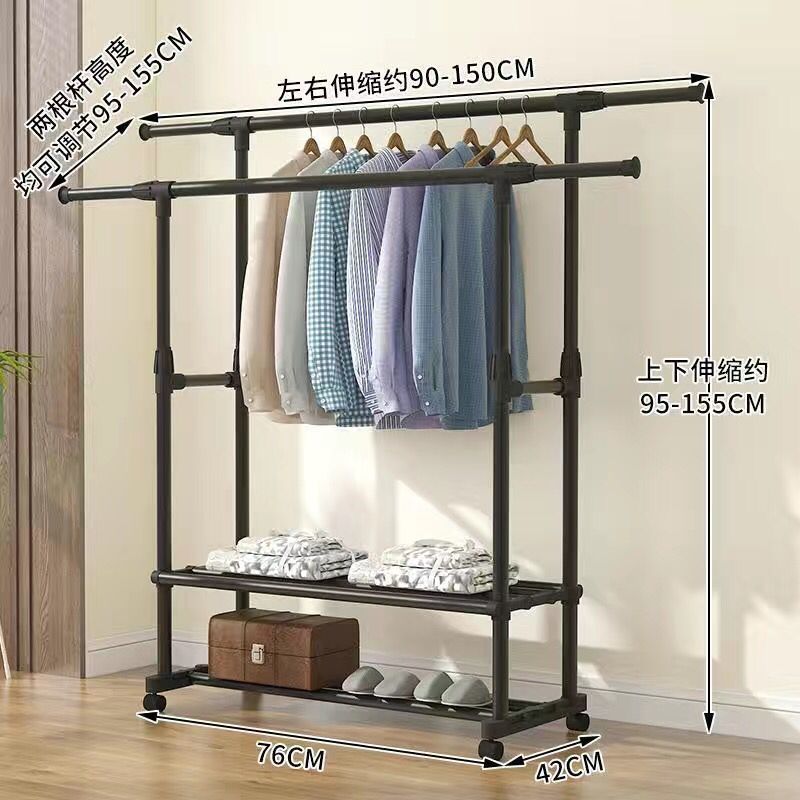 Percha de secado de ropa interior plegable retráctil dormitorio percha de secado de ropa balcón simple percha de sombrero para colgar estante de ropa fresca