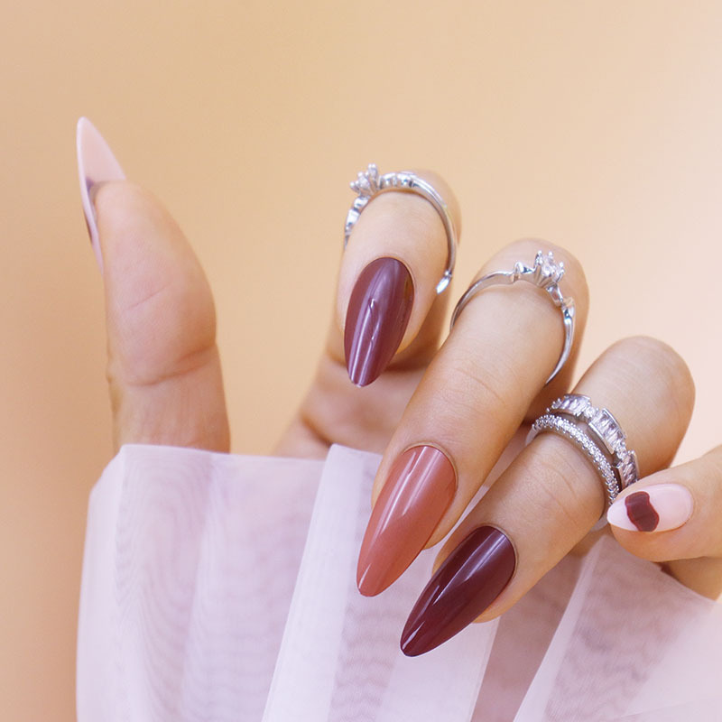 Trendy Influencer-Style Nails with a Beautiful Artistic Vibe, Red Heart Nail Stickers, Finished Removable Medium-Length Nails, European and American Wholesale