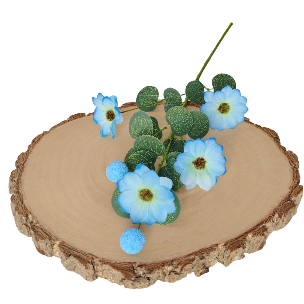 Simulación de pintura al óleo 4 cabeza de flores falsas margaritas de flores de boda floral decoración del hogar de boda