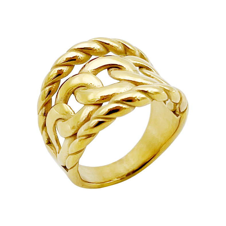 fashionable trend ring with pigtail