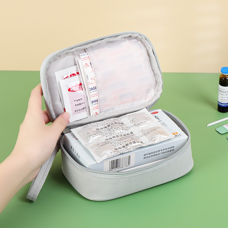 ポータブル医療バッグ、旅行用大容量薬収納ボックス、家庭用緊急薬の在庫、健康救急バッグ|undefined