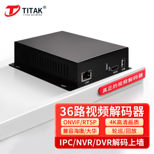 36-channel video decoder monitoring network split screen wall 4K HD and Haikang Dahua digital 8 million decoding