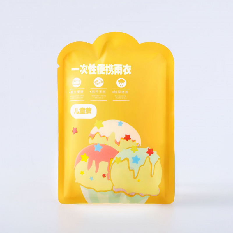 足跡の優良品の子供のカードのレインコートの使い捨て旅行の携帯の長いタイプのレインコートは厚い徒歩のレインコートを覆います。|undefined