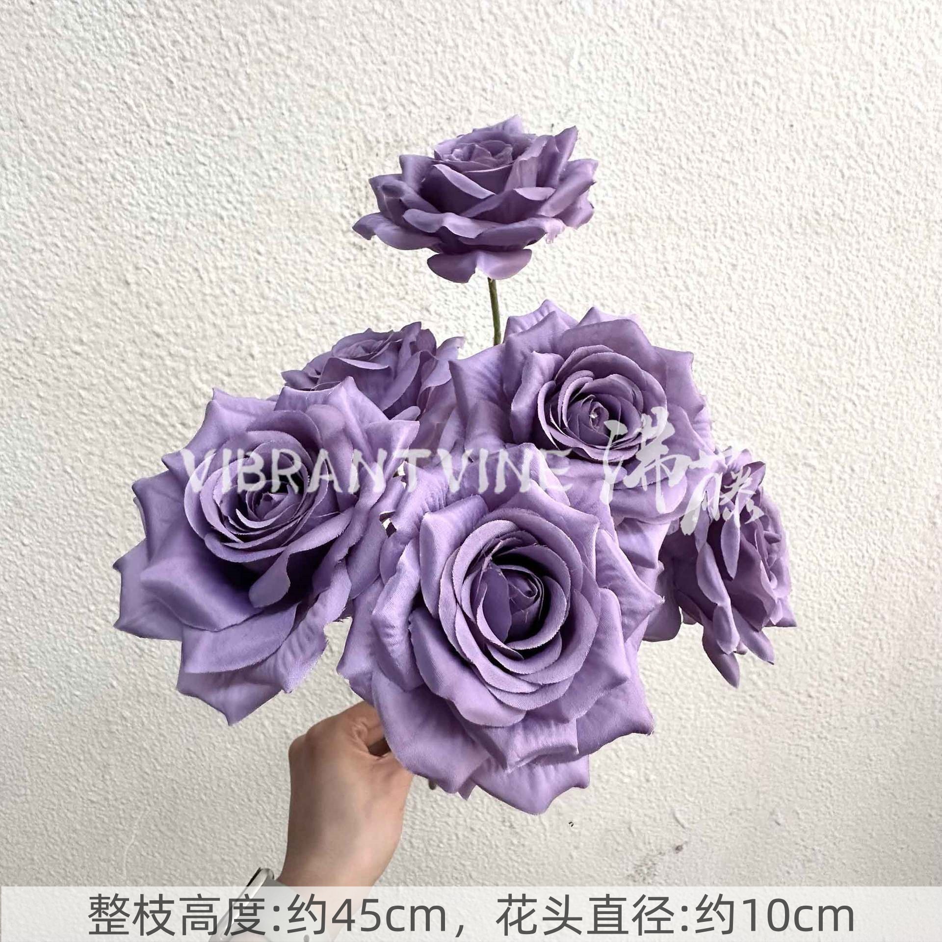 Púrpura de la boda flor artificial salón de bodas Camino de plomo techo arreglo floral Hotel Bienvenido arco piso decorativo flor artificial