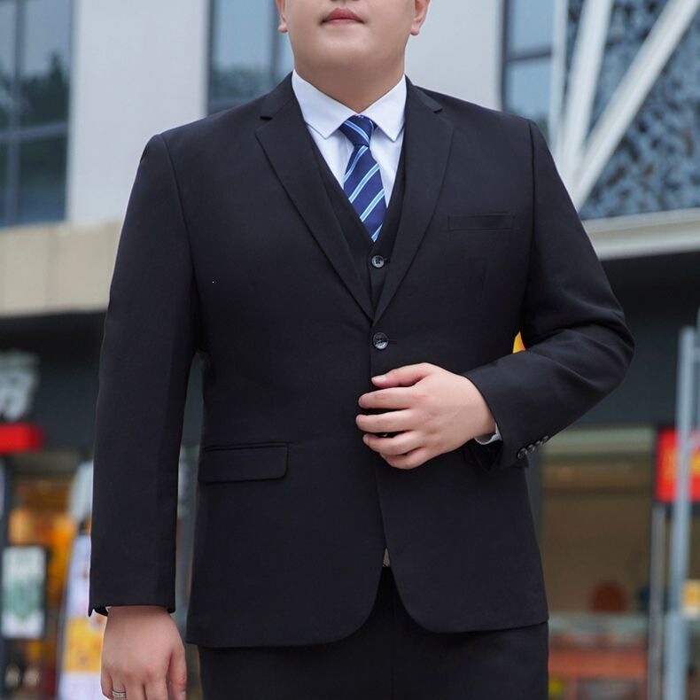 Men's plus-size slim-fit business suit, groomsmen's formal wear, workwear, two-piece men's suit Men's plus-size slim-fit business suit, groomsmen's formal wear, workwear, two-piece men's suit