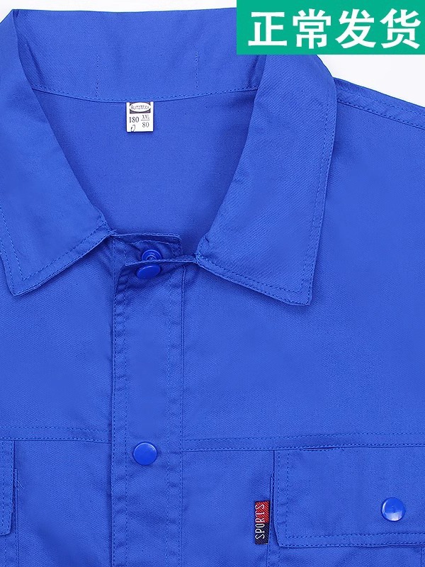 Algodón de verano de manga corta ropa de trabajo para hombres delgada transpirable y resistente al desgaste soldadura de fábrica ropa de trabajo personalizada