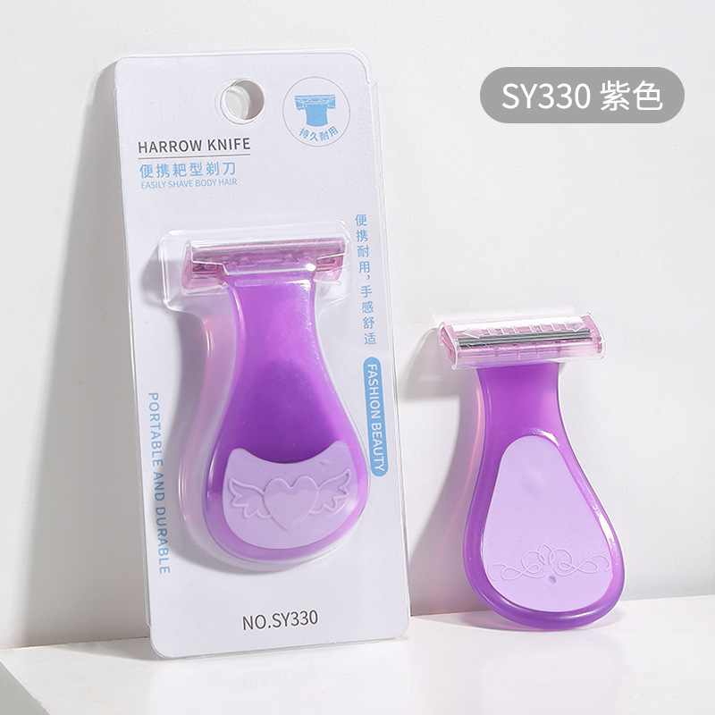 LMLTOP pequeño rastrillo de acero inoxidable cuchilla de afeitar cuchilla de afeitar portátil SY330 mujer estricta selección