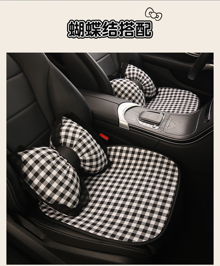 Car Seat Cushion, Four-Season Universal, Heart-Shaped Dog Seat Cushion, Suitable for Five-Seater Cars, Women's Interior, Cartoon Cute, Comfortable, Non-Slip