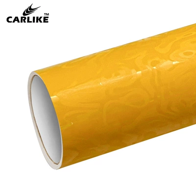 Carbon Fiber Car Color Changing: Automotive Film - 152-18m-3d-metaverse-yellow