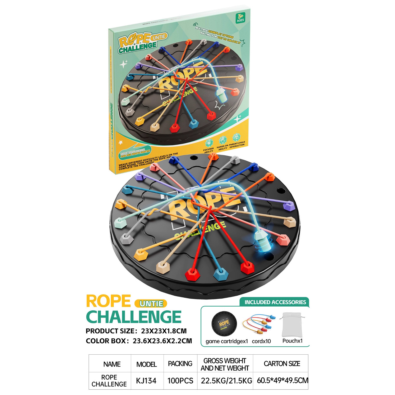 Desafío de batalla transfronterizo juego de mesa puzzle juguetes de cuerdas juguetes cuerdas descifrado entrenamiento lógico juego image 5