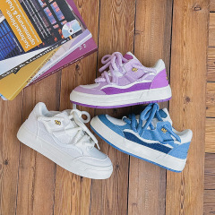 2023夏秋季新款小眾設計感運動休閒板鞋女低幫鞋女ins百搭增高鞋