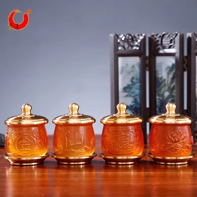 圆通佛具供水杯佛堂佛前观音供水杯财神爷家用莲花敬神仙家供杯小|ms