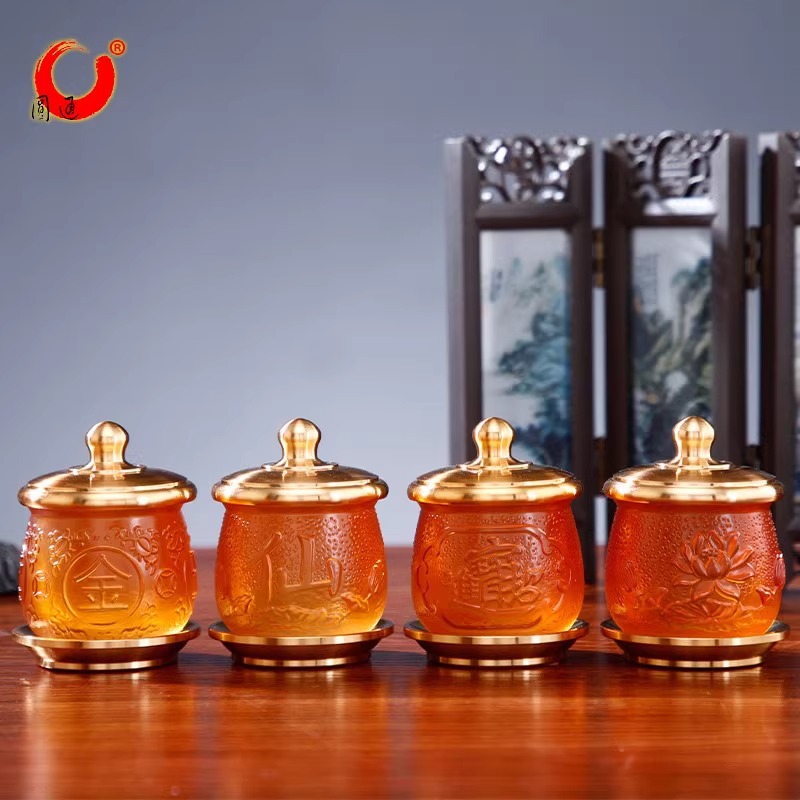 圆通佛具供水杯佛堂佛前观音供水杯财神爷家用莲花敬神仙家供杯小|ms