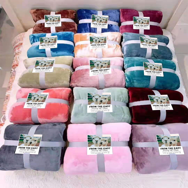新跨境亚马逊法兰绒羊羔绒双层毯加厚良品夏尔巴毛毯外贸出口