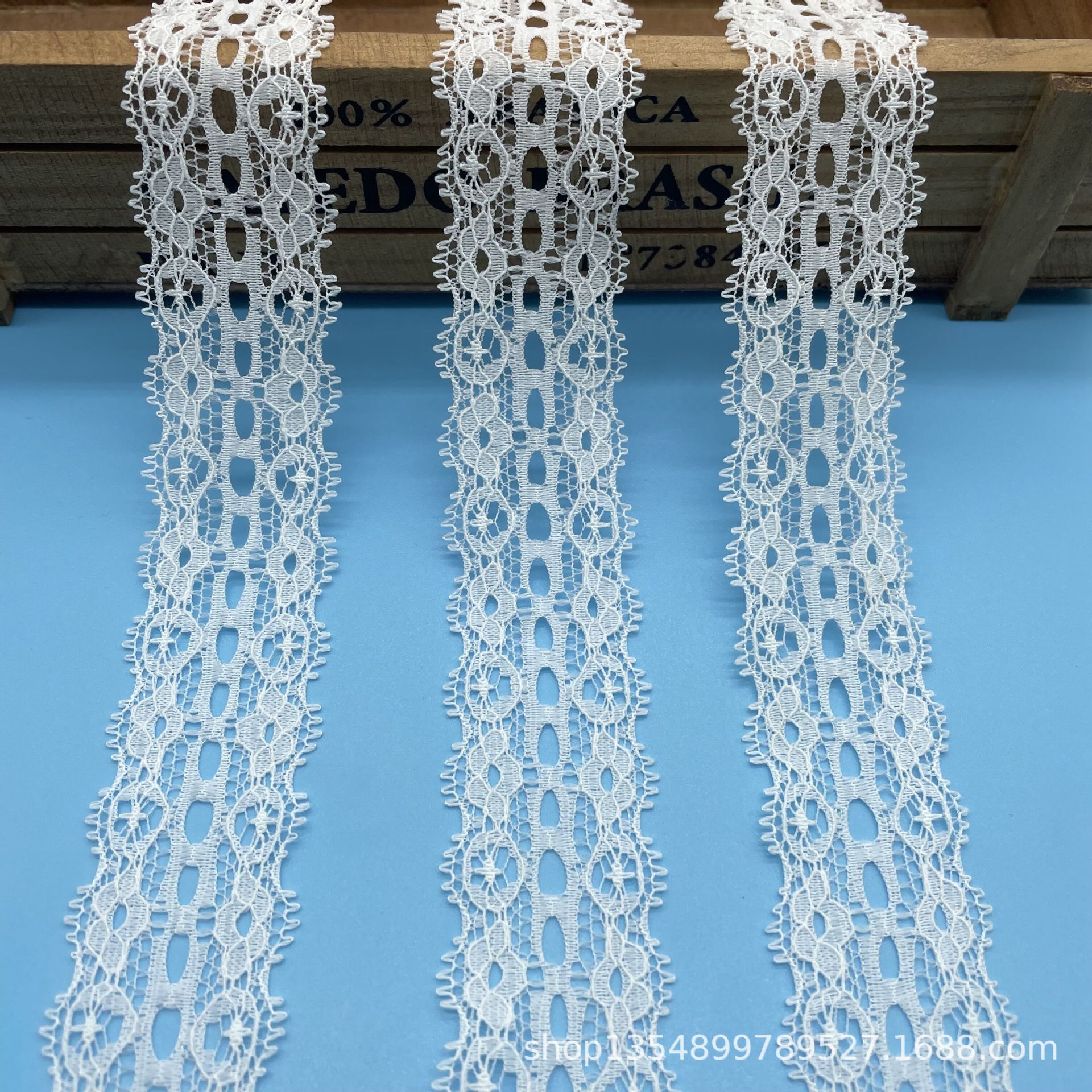 现货3cm弹力可穿丝带蕾丝 用于鞋带  衣服前领 袖口 手工童装辅料