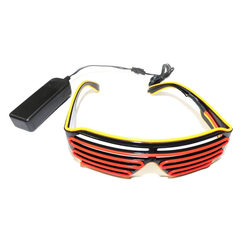 LED gafas luminosas controladas por voz de dos colores obturador de luz EL luz fría diseño de escena atmósfera accesorios discoteca equipo de salto