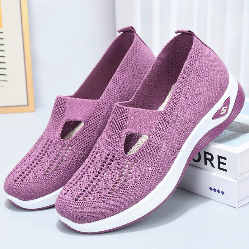 Женские кроссовки на slip-on из летней дышащей и комфортной трикотажной ткани, оптовая поставка, через границу, мягкая подошва, повседневная обувь