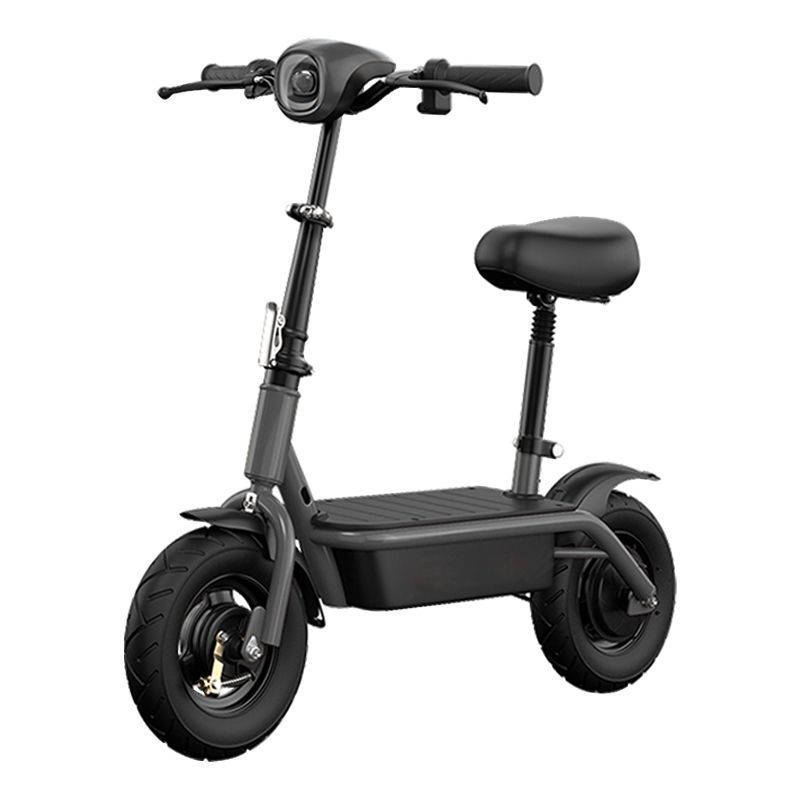 Electric Scooter Folding Scooter Battery Car High-Brightness Headlight Brushless Silent Motor Lithium Battery Folding Student Transportation