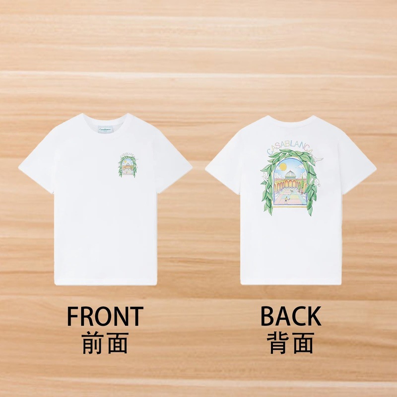 カサブランカ カサブランカ 半袖 ヘビーウェイト 260g アメリカのトレンド ブランド ニッチ ルーズ ハイストリート Tシャツ|undefined