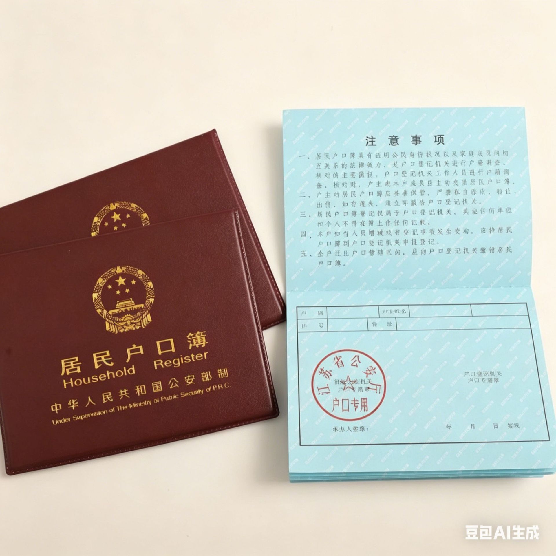 户口本外壳无插页7插页户口本保护套现货家用皮质户口本收纳皮套