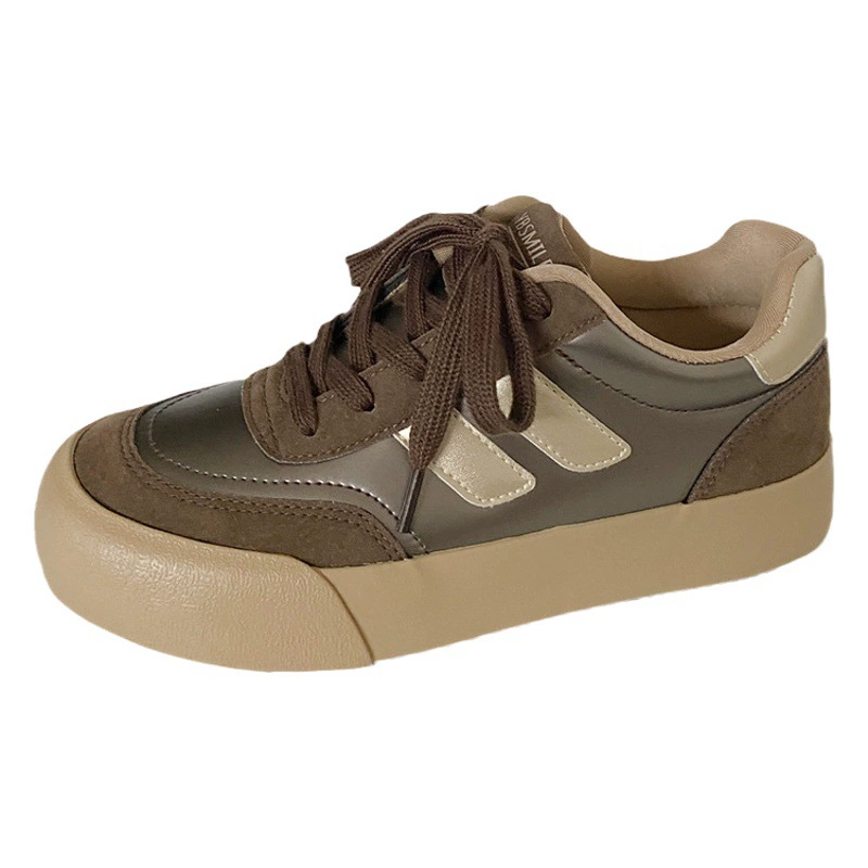 H1231 Барный дизайн Толстая подошва с круглым носком Немецкая тренировочная обувь для досок Женская обувь Niche 2023 Новые взрывы Super Fire Bread Shoes