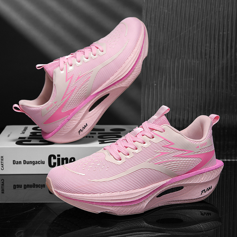 Nuevos zapatos de carreras transpirables para parejas elásticos de carbono zapatos deportivos de carreras de velocidad para hombres y mujeres zapatos de maratón profesionales para hombres image 10