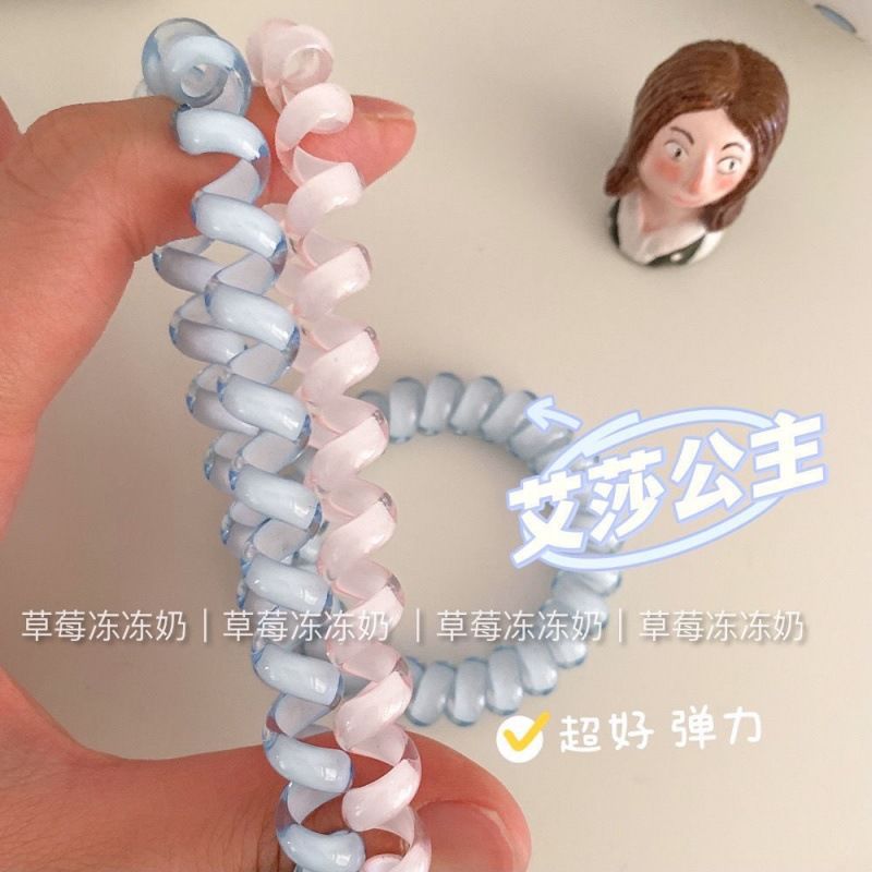 草莓公主|teleties電話線春夏甜美果凍色發繩時尚高級彈力皮筋