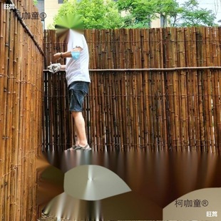 Half-Section Bamboo Slat Fence Carbonized Anti-Corrosion Bamboo Homestay Decoration Bamboo Pole Courtyard Wall Bamboo Slat Garden Fence Metabo