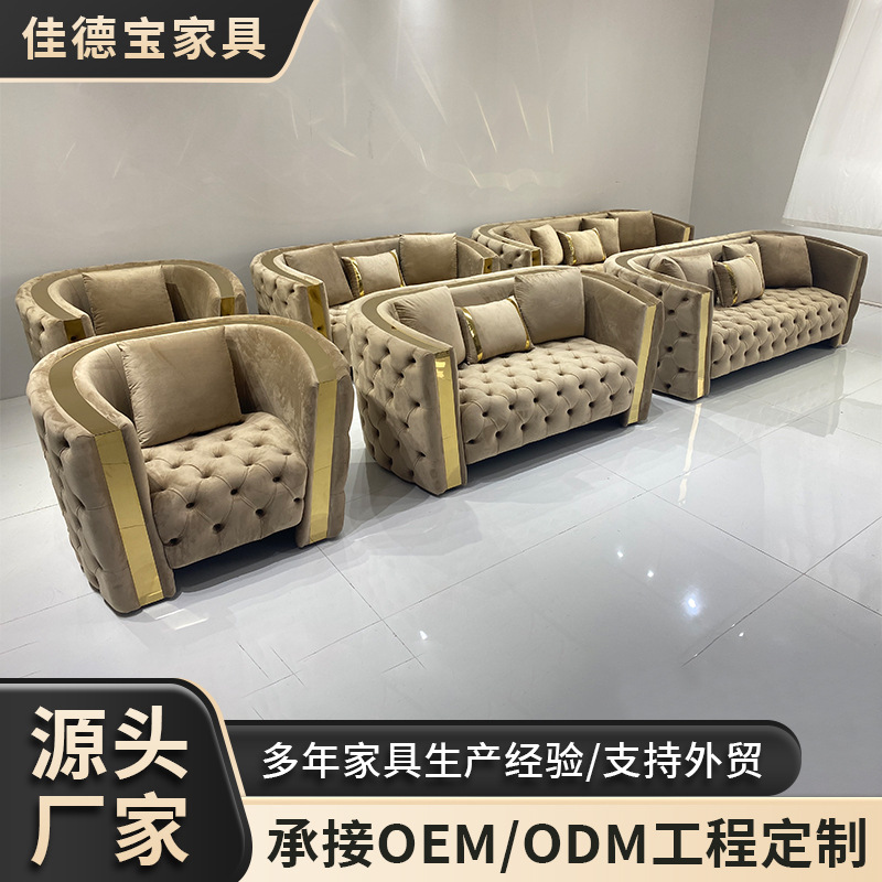 Modern Minimalist Italian-Style Sofa, Thick Velvet Straight-Row Sofa, Three-Seater, Living Room, Light Luxury, High-End Feel, Genuine Leather Sofa