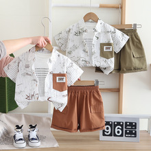 2025新款夏季三件套可爱儿童套装夏季休闲套装可爱外贸潮一件代发