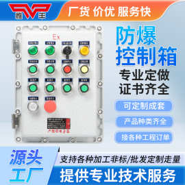惟丰防爆箱接线箱配电箱操作柱两指示灯IP66铸铝按钮盒开关控制箱