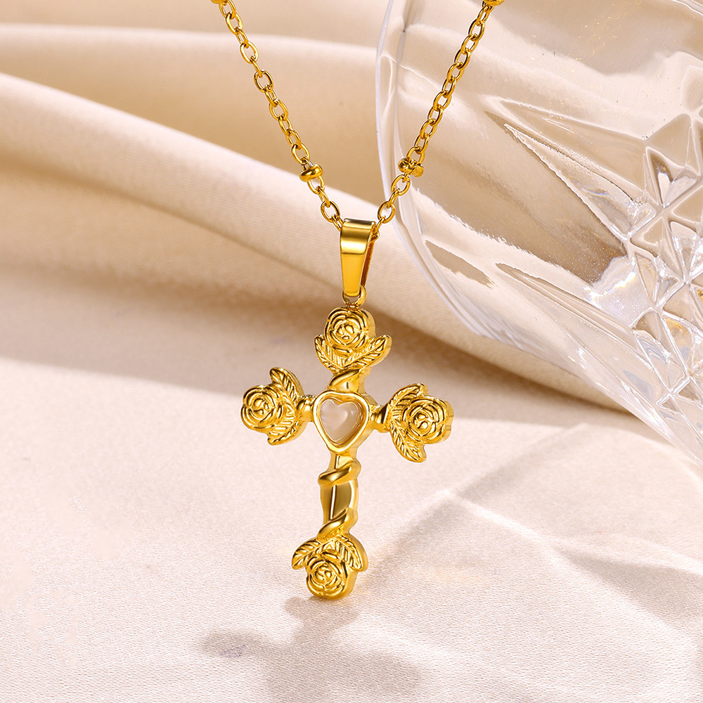 10g Weight 0.03µm-0.05µm Gold Plating Thickness PVD Coated Gold Plating Process Lobster Trigger Clasp Closure Clasp Closure Type Real Gold Plated Plating Material 304 Stainless Steel Pendant Material Pendant Necklace Classification 304 Stainless Steel Chain Material Cuban Link Chain Curb Chain, cable chain Chain Type 1 Piece Quantity Casual, Daily Occasion 304 Stainless Steel Material Cross, Dolphin Pattern All Seasons Season Women's Gender Elegant, Vintage Style Style Waterproof Non Tarnish, Plating Craft PVD Coated Real Gold Plated Cross Dolphin 304 Stainless Steel Elegant Vintage Style Waterproof Non Tarnish 304 Stainless Steel Lobster Trigger Clasp Closure Pendant Necklace 3