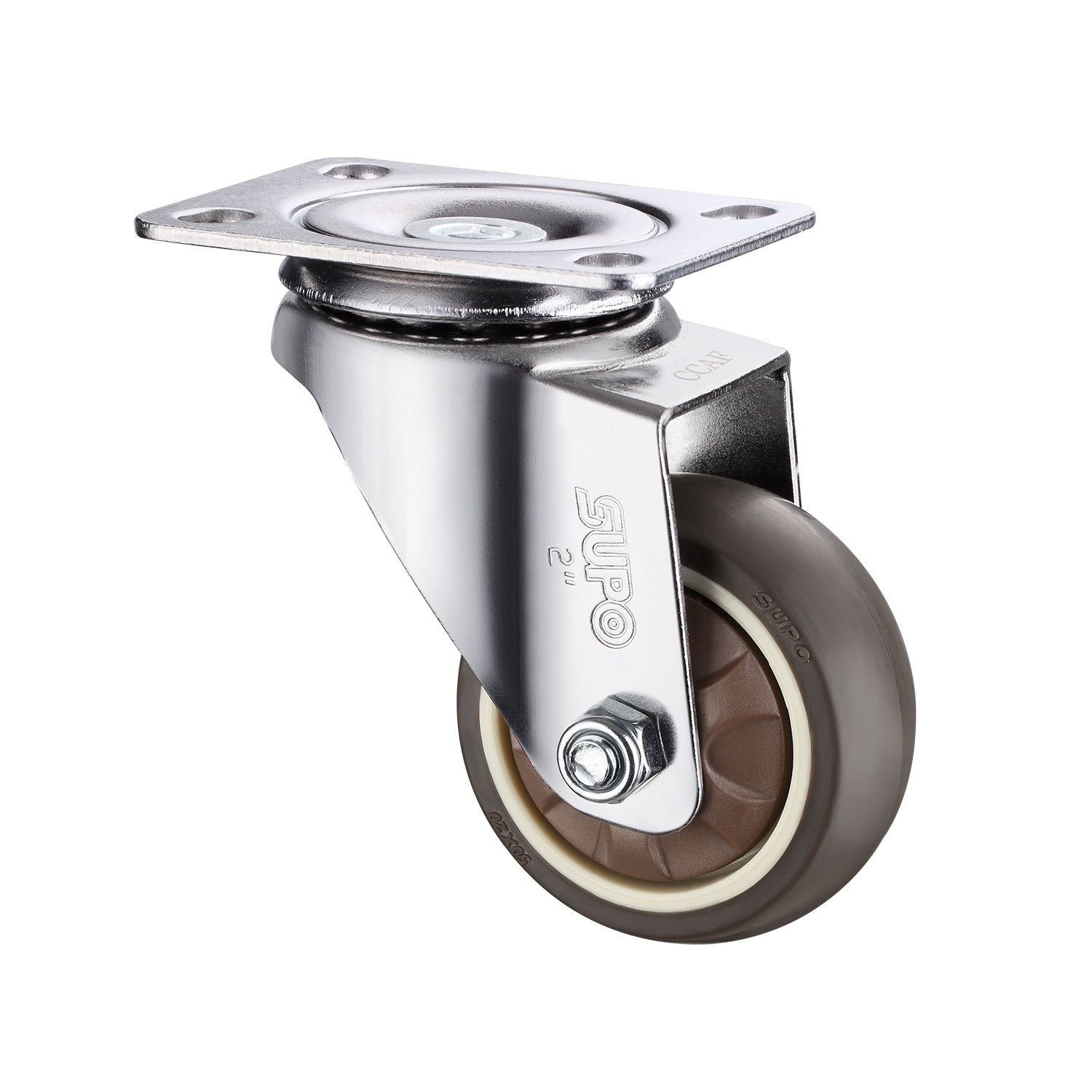 Xiangrong Power 1 pulgada / 1.5 pulgadas TPR silencioso universal rueda de goma correa de freno rueda especial para equipos de muebles