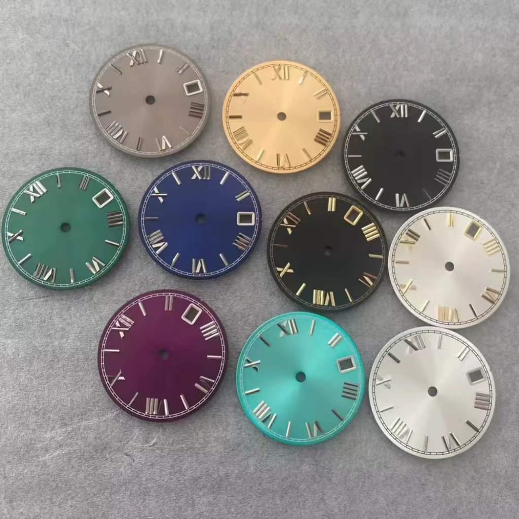 Солнечный рисунок римская шкала Истинный гвоздь циферблат 28.5mm подходит для механизма NH35/36/4R/7S