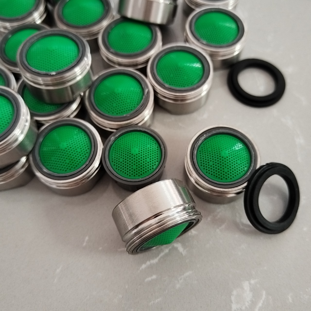 现货 不锈钢304拉丝网壳M24外丝 冷热面盆出水咀起泡器水龙头配件