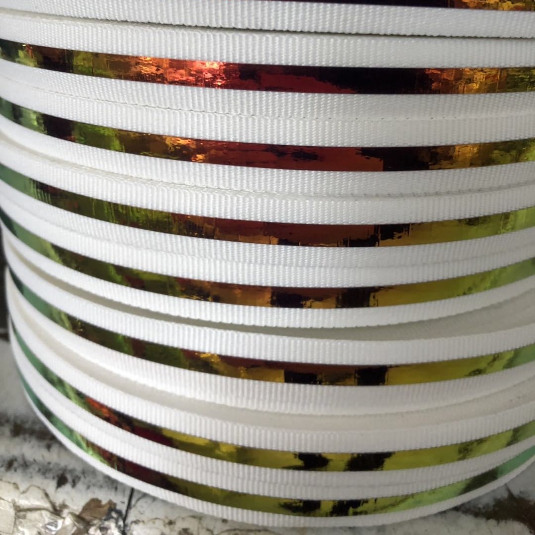 变色龙织带 镭射织带 炫彩反光织带 七彩银彩反光织带