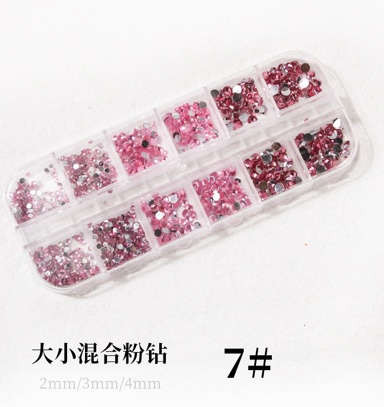 Diamante Rosa mezclado grande y pequeño